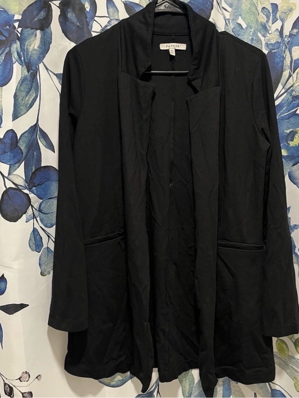 Papaya Women’s Long Black Cardigan Size Medium